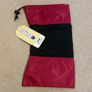 NWT Ebags Shoe Sleeve Soft Design Drawstring Closure Travel Bag Rasberry/Black